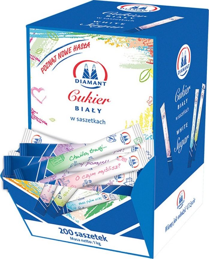 Diamant Cukier biały DIAMAT, w saszetkach, 200 x 5 g
