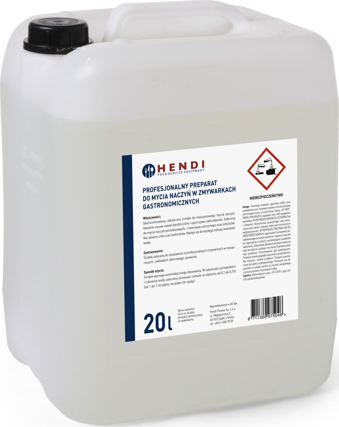 Hendi PREPARAT DO MYCIA NACZYŃ 20L HENDI 975046