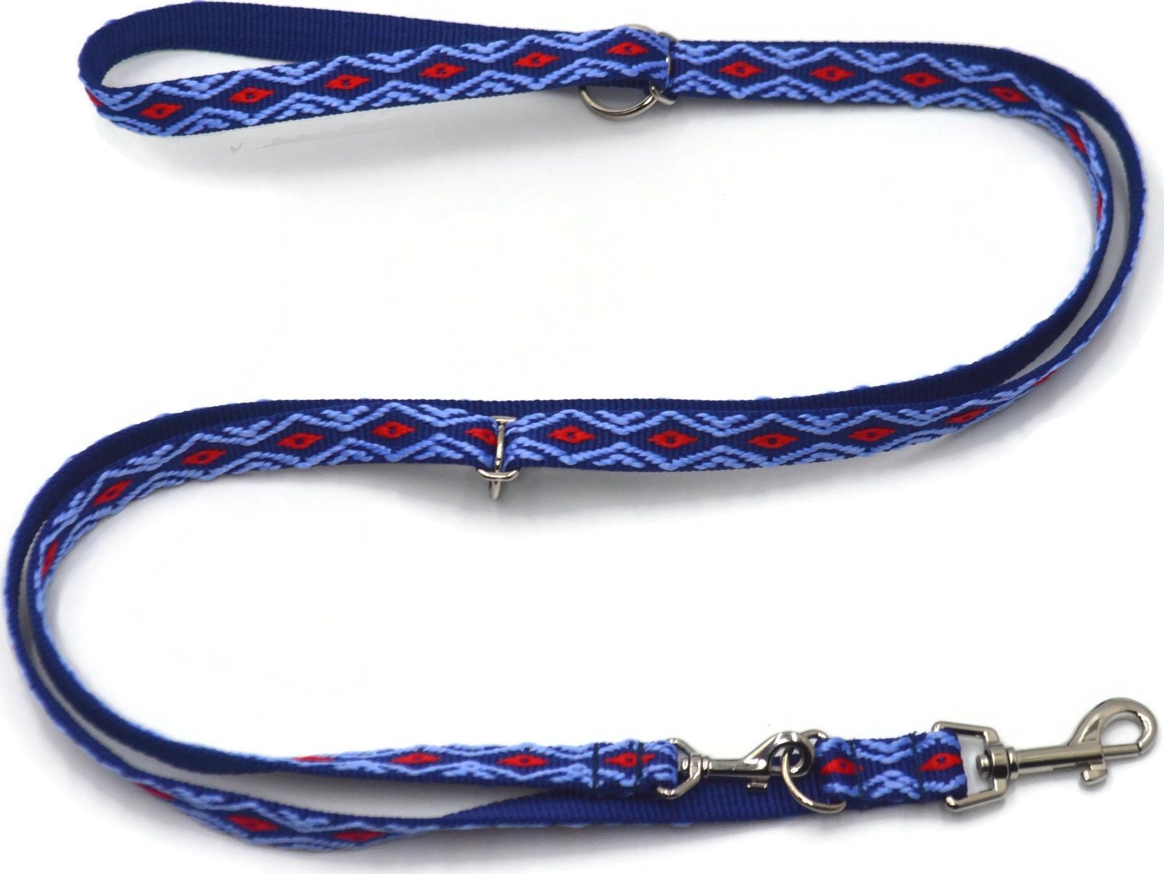 Alizoo Przepinana smycz dla psa średniego 20mm/220cm Romb - ALIZOO