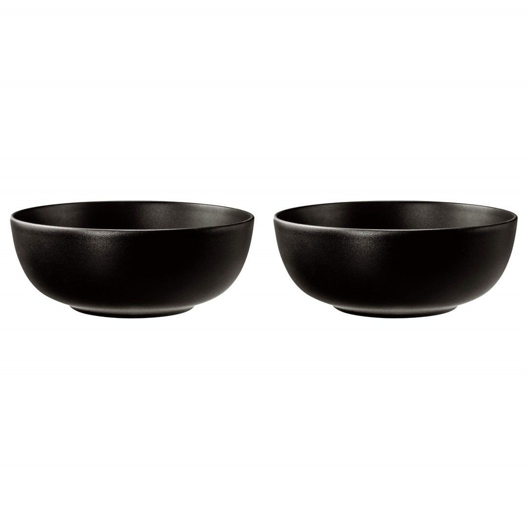 Zestaw 2 okrągłych misek 20cm porcelana czarna Liberty Seltmann