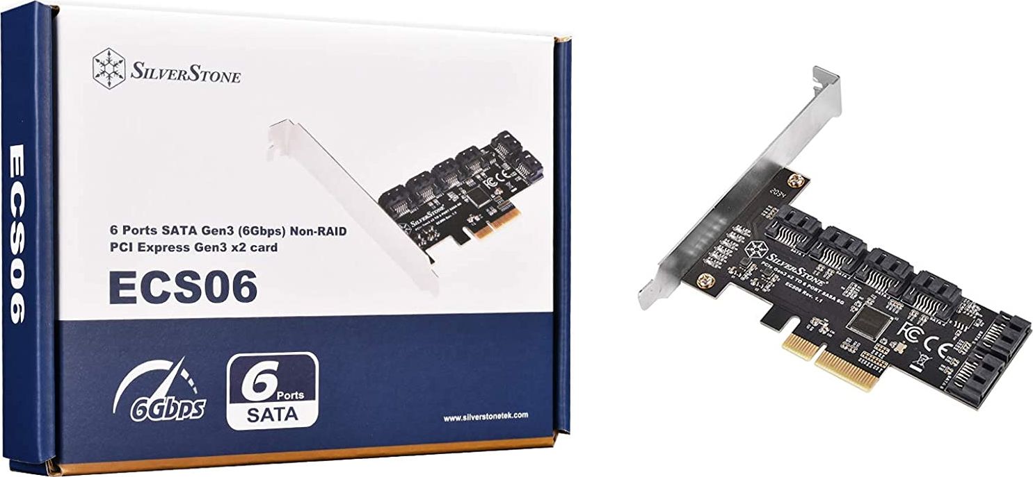 Kontroler SilverStone PCIe 3.0 x4 - 6x SATA III (SST-ECS06)