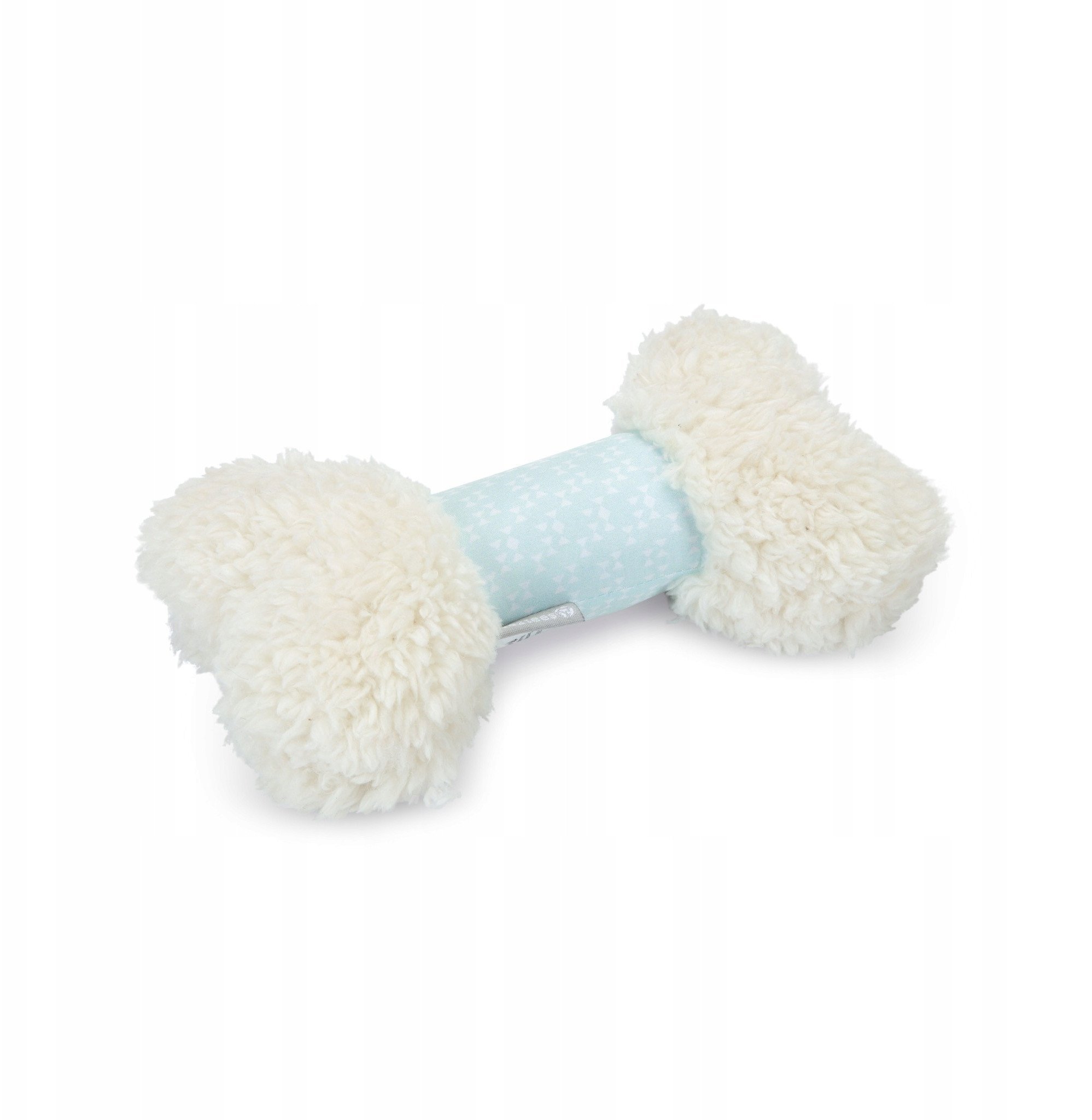 Zabawka, dla szczeniaka, ko��, pluszowa, bia�a, 20cm