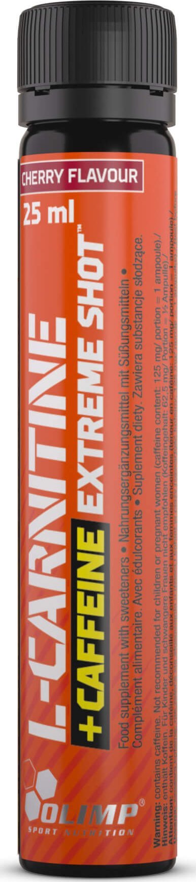 Olimp L-Carnitine + Caffeine Extreme Shot - 25 ml Ampułka-wiśnia
