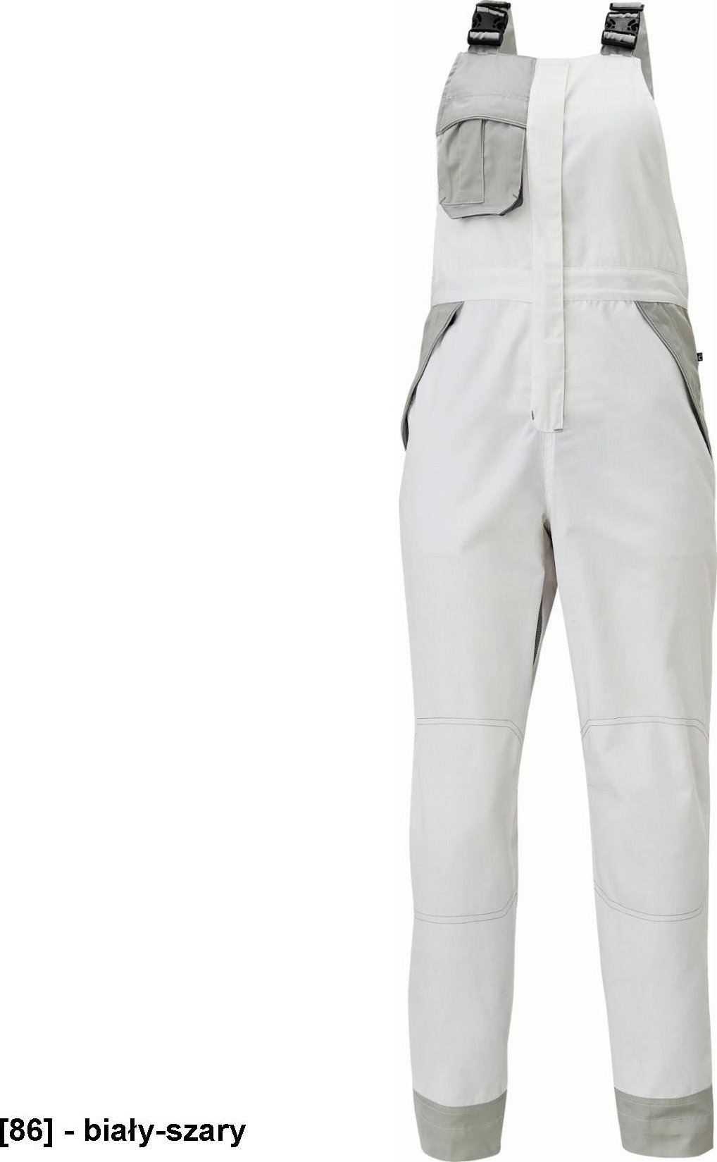 CERVA MONTROSE LADY - ogrodniczki - biały-szary 48