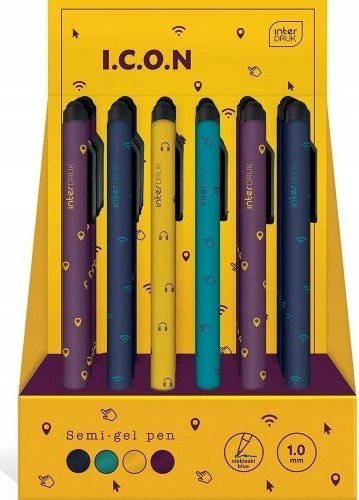 BTS Długopis automatyczny niebieski z rysikiem