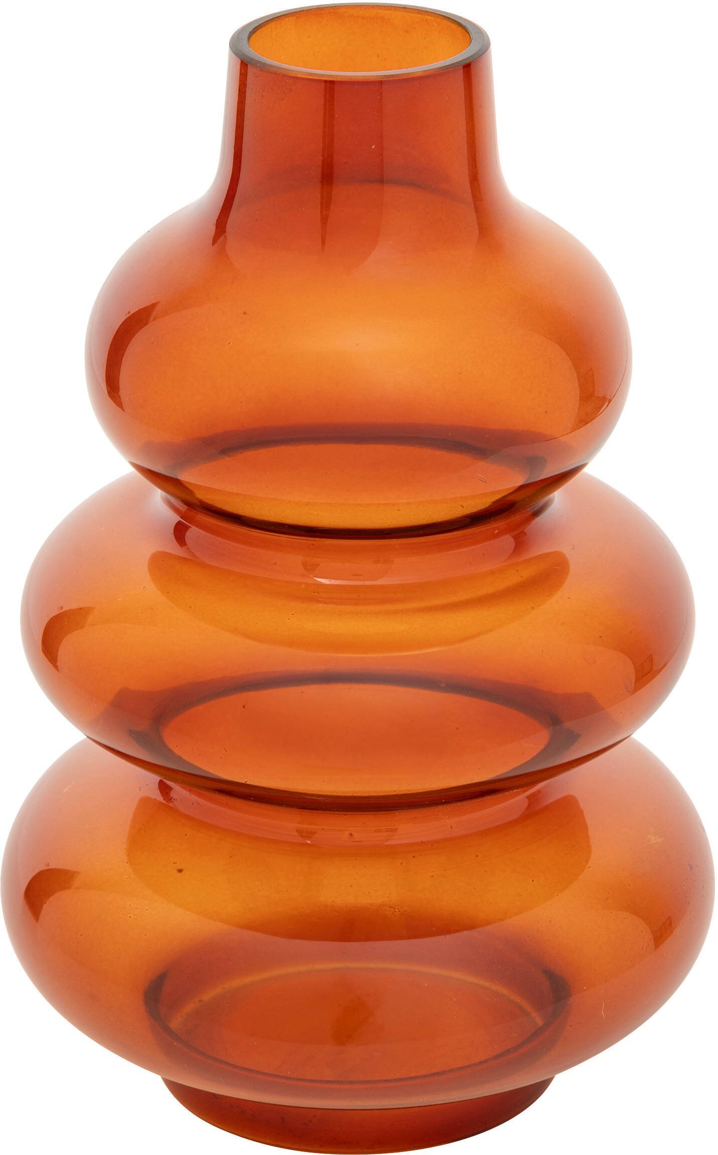 Szklany wazon bursztynowy CLOTHILDE, wys. 22 cm