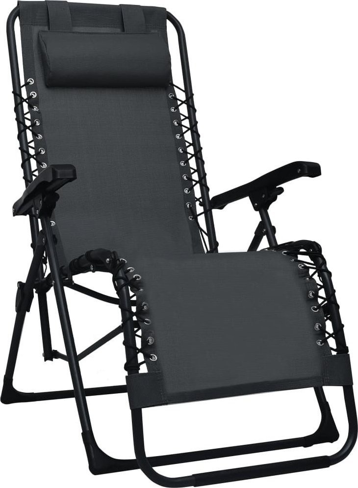 Elior Czarne składane krzesło tarasowe Rovan