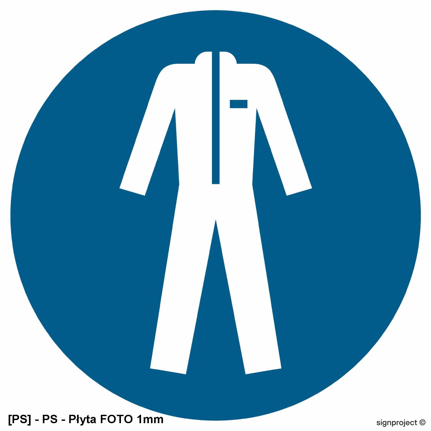 GJ010 - Nakaz stosowania odzieży ochronnej 50x50