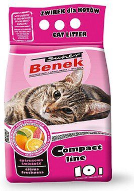 Żwirek dla kota Super Benek Compact Cytrus 10 l