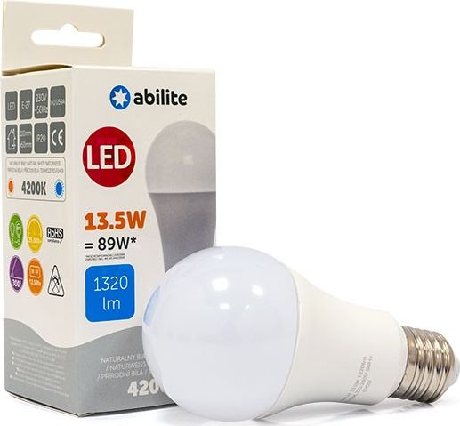 Abilite ŻARÓWKA LED ABILITE KLASYCZNA MLECZNA B.NEUTRALNA E27 13,5W/230V 1320LM A60