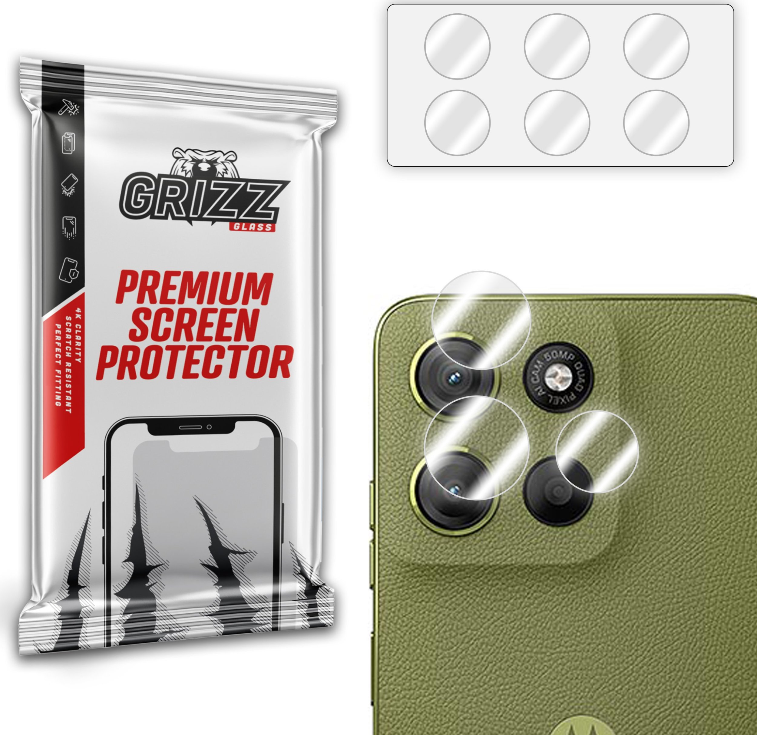 Szkło na aparat GrizzGlass HybridGlass Camera do Motorola Moto G15 Power