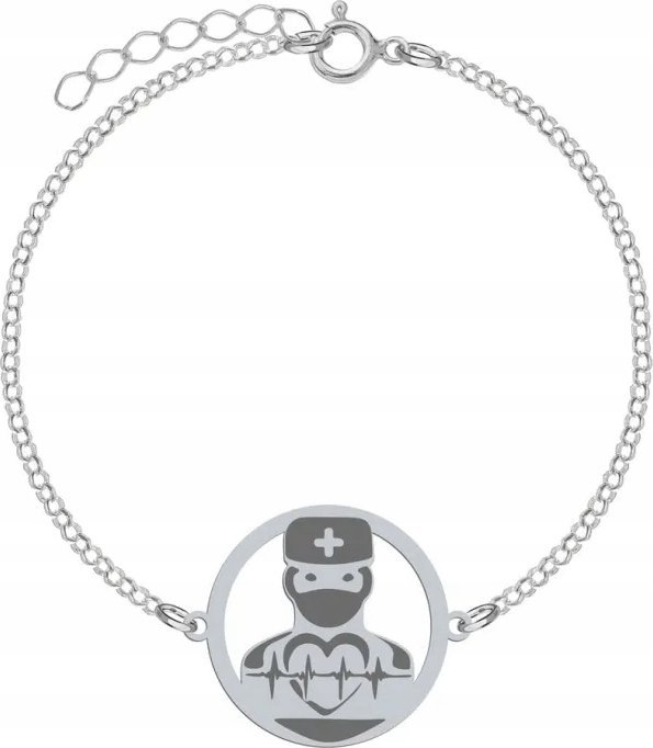 Radziszewska Jewellery Bransoletka z Kardiologiem Srebrna GRAWER GRATIS
