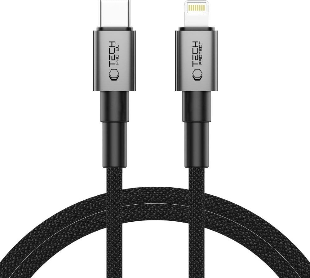 Kabel USB Tech-Protect USB-C - Lightning 1 m Szary (5906302380879)