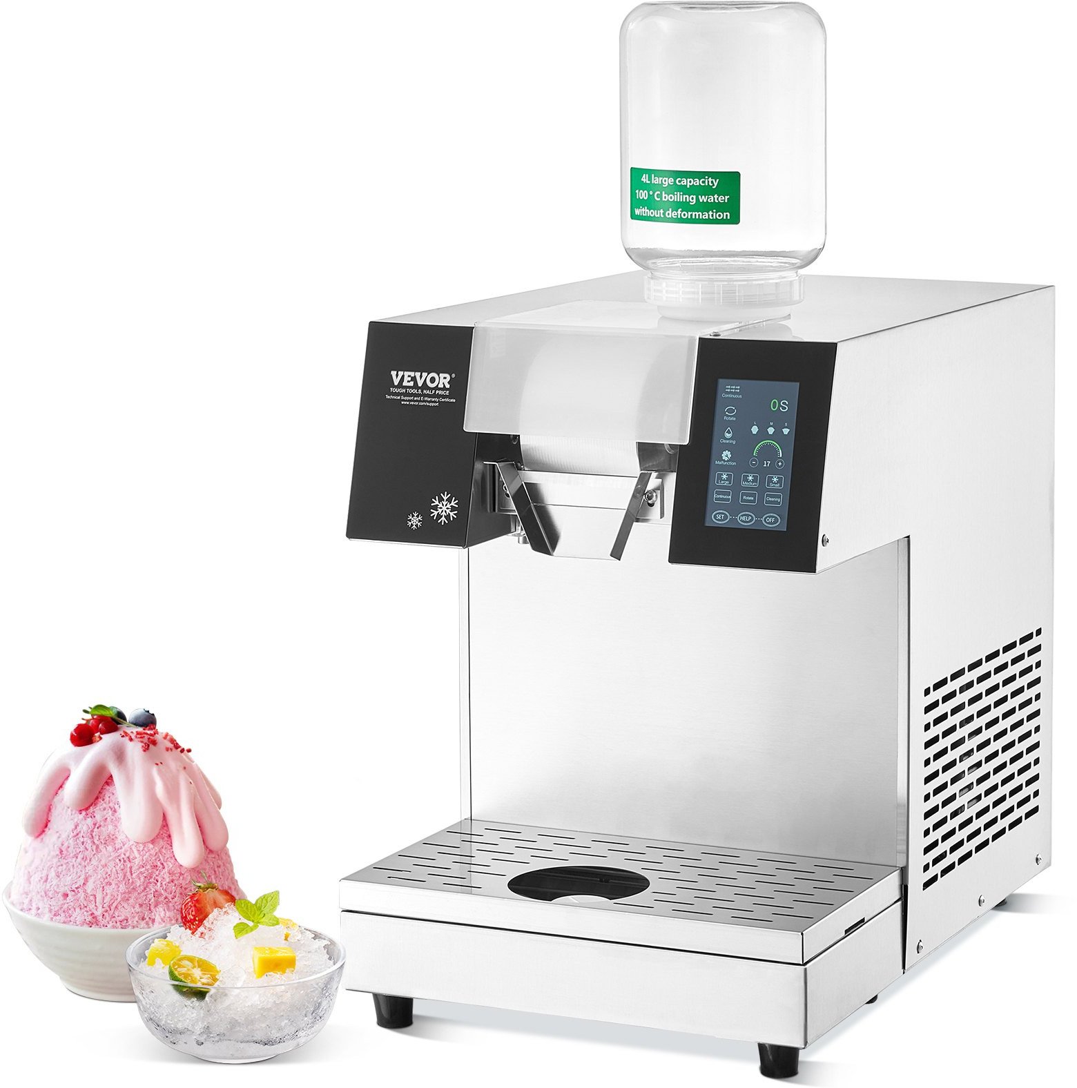 Kruszarka do lodu z chłodzeniem powietrznym do lodów i napojów 230 kg/24h