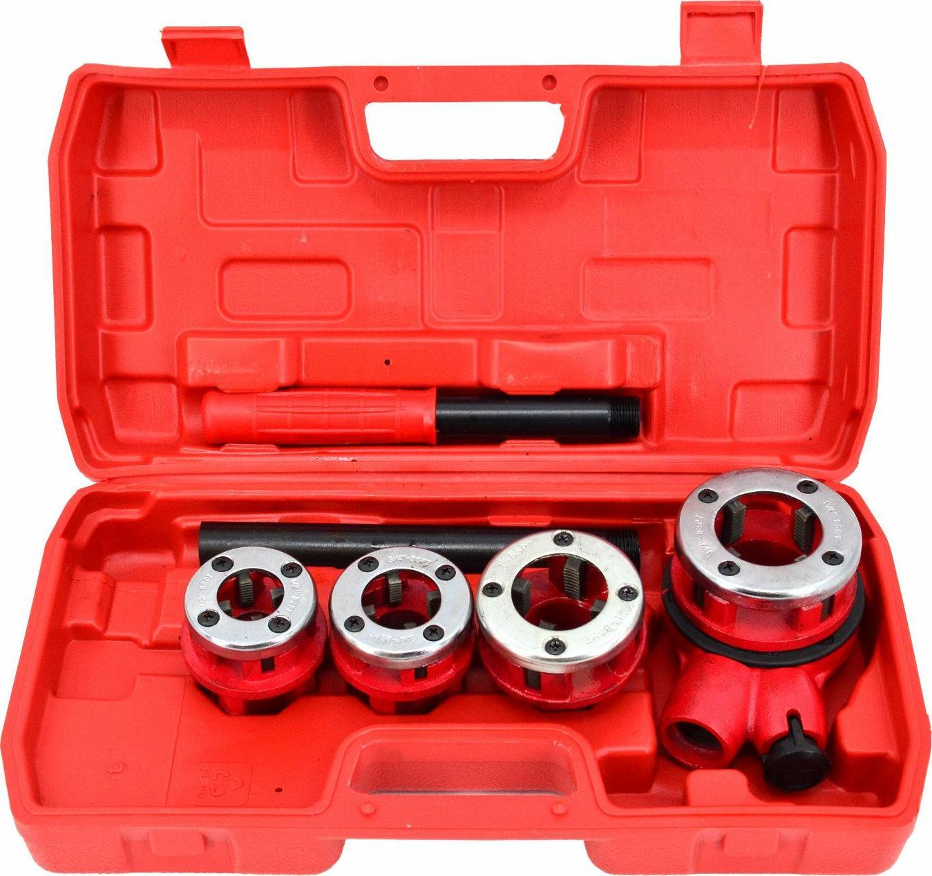 Yato AWTOOLS GWINTOWNICA DO RUR 4szt. 1/2", 3/4", 1", 1-1/4" ZESTAW WALIZKA AW20611