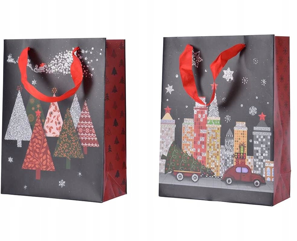 Torba świąteczna prezentowa papierowa pod choinkę XXL 50x72 cm 1szt
