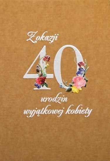 Trend Kartka okolicznościowa eko Urodziny 40 TS50