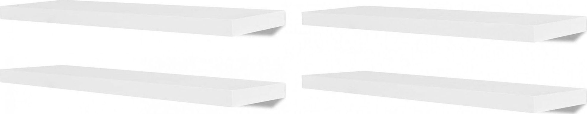 Elior Zestaw nowoczesnych półek ściennych Nera 2X - biały