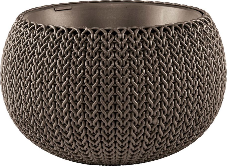 Keter Doniczka COZIES KNIT - S - brązowy