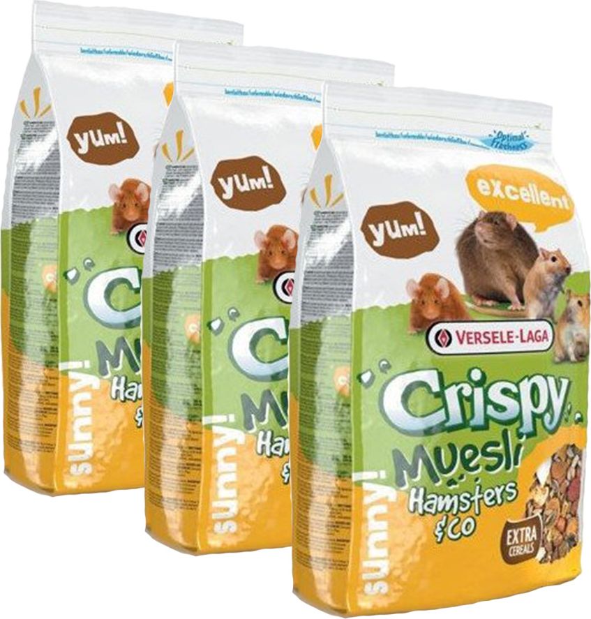Versele-Laga VERSELE-LAGA Crispy Muesli - Hamster&Co 3x1 kg
