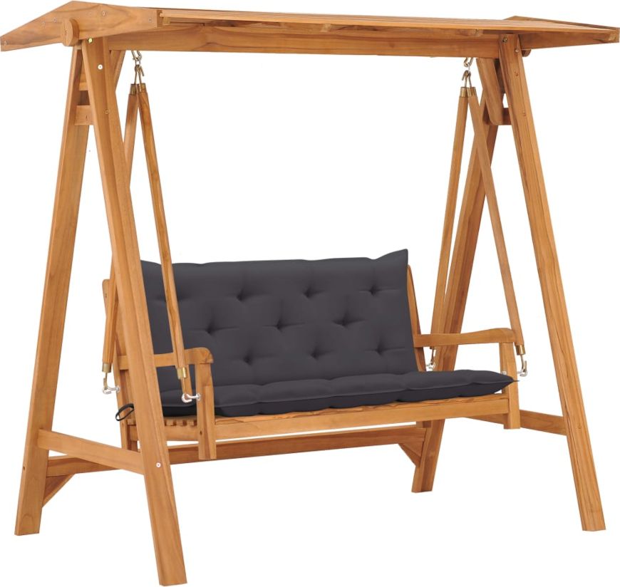 Elior Huśtawka ogrodowa z antracytową poduszką - Tifo