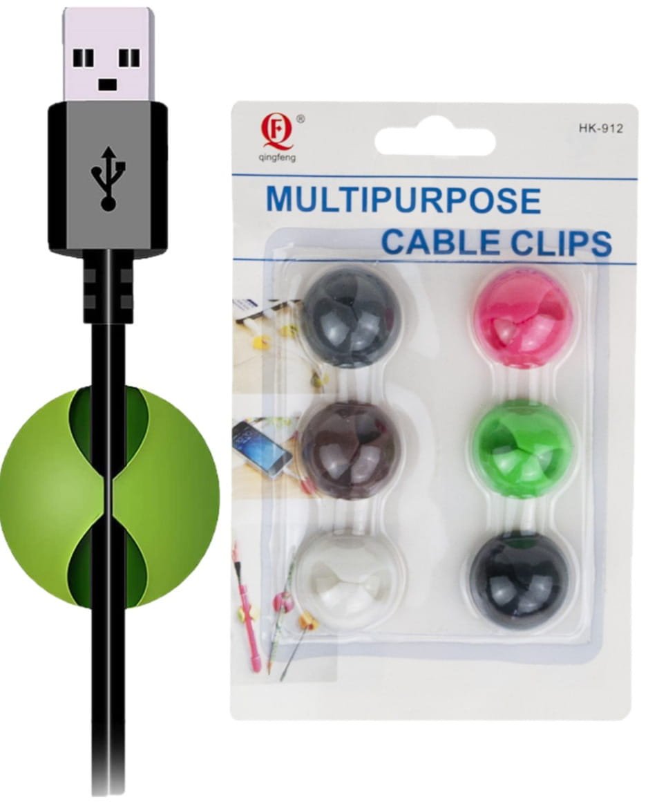 TV87 6x ORGANIZER KABLI CABLE DROP UCHWYT