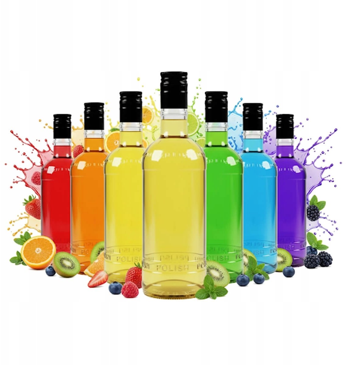 50x Butelki Szklane LUKSUSOWA 500ml SZKLANA BUTELKA NA NALEWKI WINO 0,5l