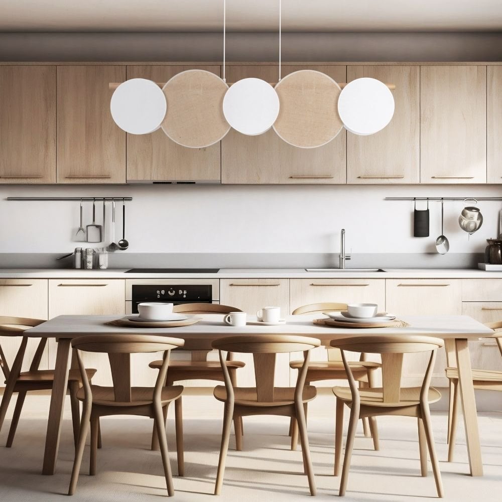 TK Lighting Pulse 4815 lampa wisząca zwis 5x15W E27 sosna/biała