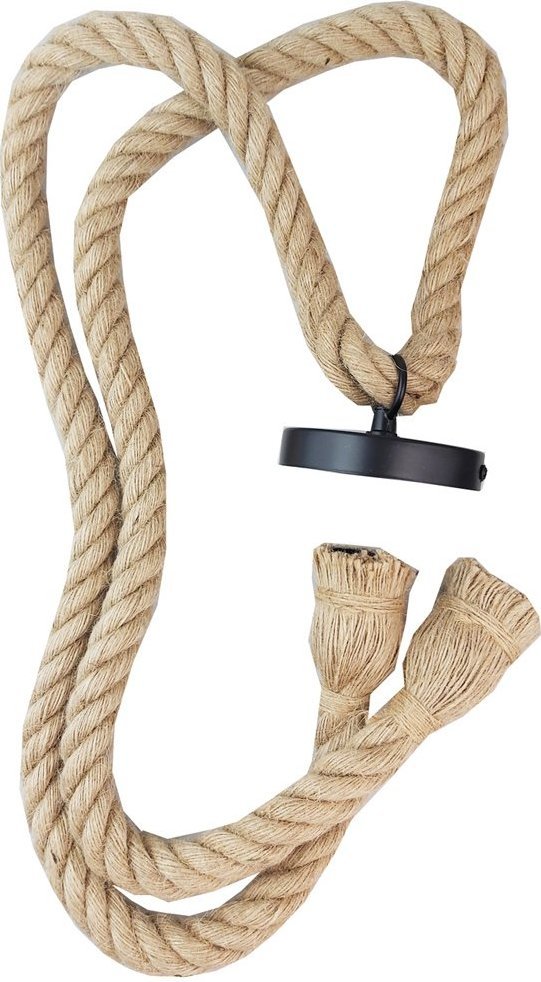 Lampa wisząca Fastima Lampa oprawa sznur jutowy konopny 2xE27 loft 1m