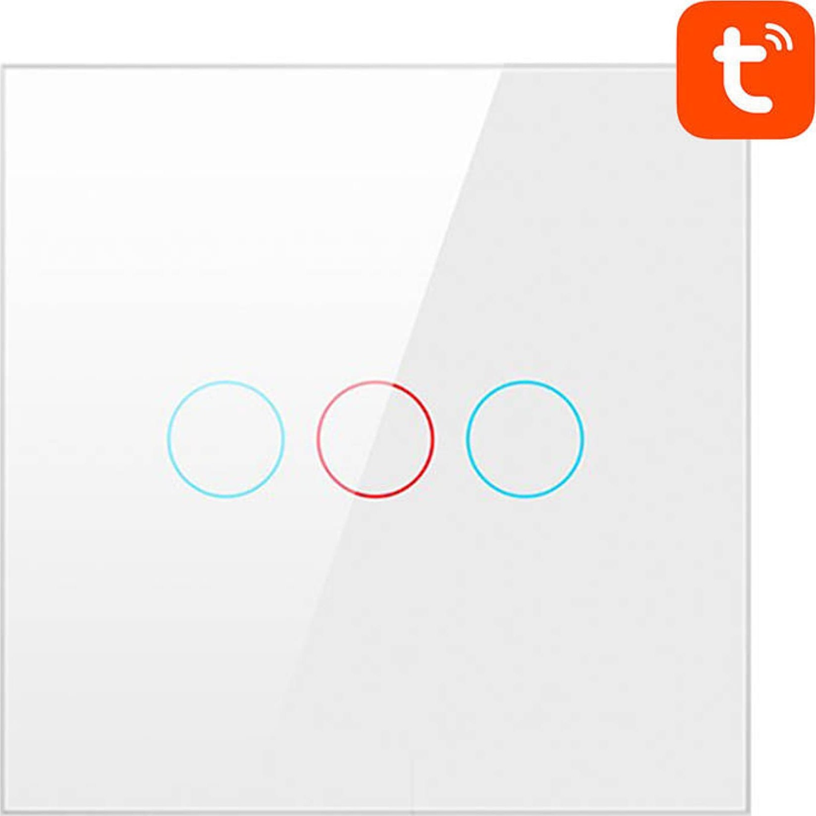 Avatto Dotykowy Włącznik Światła ZigBee Avatto LZTS02-EU-W3 Potrójny Bez Neutralnego TUYA (biały)