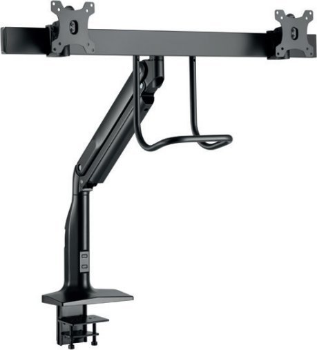 Elite Screens HAGOR HA Gasliftarm Dual Vollbeweglicher Monitor-Tischhalter fuer 2x 43-81cm screens max VESA 100x100mm 2x 2,5-10kg Traglast