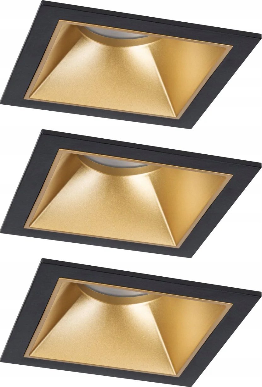 Paulmann Oprawa do wbudowania EBL COLE SET 3-STEP DIM zestaw 3x6W 3x470lm 2700K IP44 230V czarny matowy / złoty / aluminium