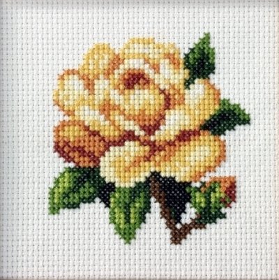 Haft krzyżykowy - Koszyk fiołków