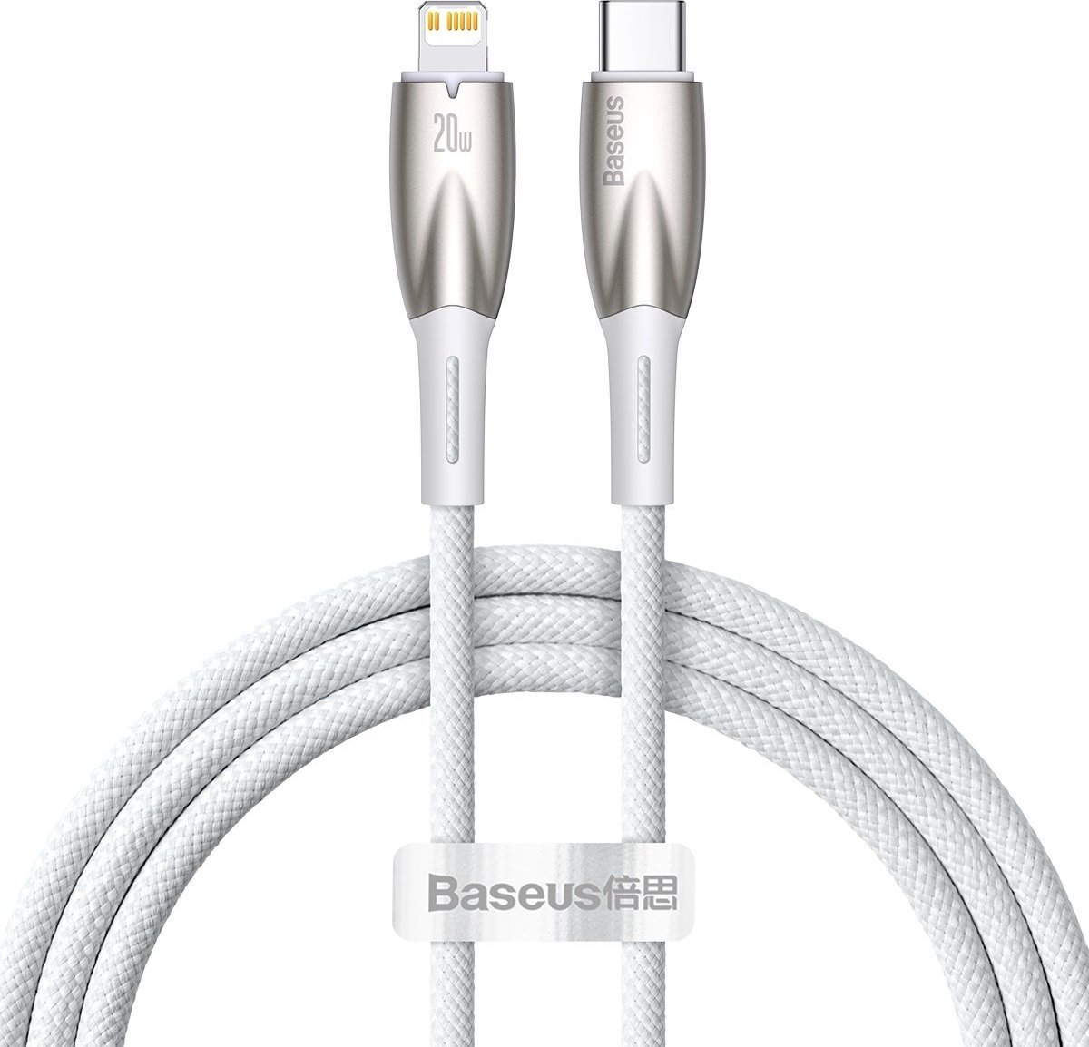 Kabel USB Baseus USB-C - Lightning 1 m Biały (CADH000002)