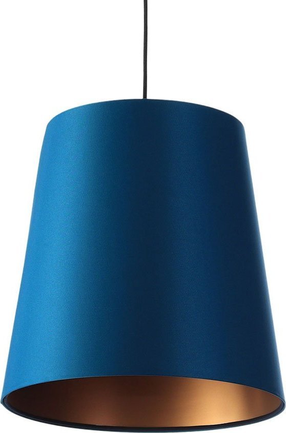 Lampa wisząca Lumes Granatowo-miedziana lampa wisząca glamour - S402-Arva