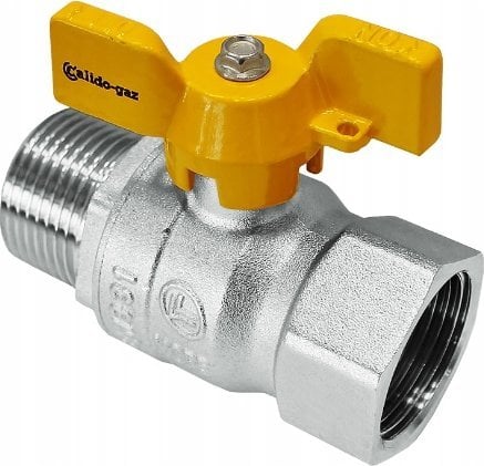 ARKAINSTALACJE Zawór kulowy Arka CG/ZG-WZM15 gazowy W/Z 1/2 Calido Gaz żółty