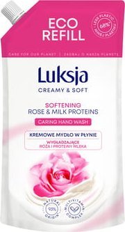 Luksja Luksja Creamy & Soft Kremowe mydło w płynie Róża i Proteiny mleka 400 ml opakowanie uzupełniające