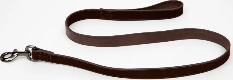 Nobleza Paw Love - Dog leash suede (Large 120x2.5cm) - Dark brown