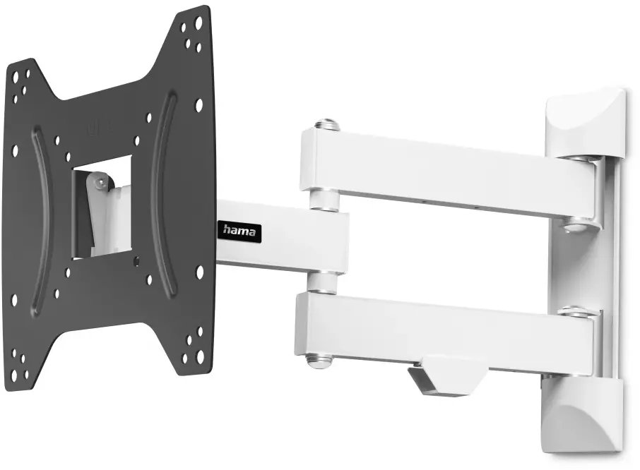 UCHWYT DO TV, VESA 200X200, FULLMOTION, 2 RAMIONA, BIAŁY (48“), MAX 20 KG