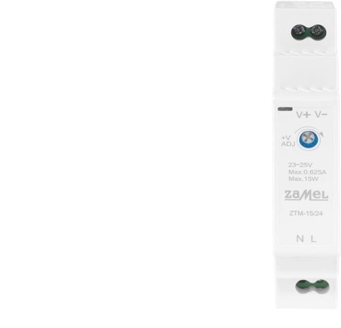 Zasilacz impulsowy montowany na szynie TH-35 (DIN) 15W 24V DC typ: ZTM-15/24 EXT10000280