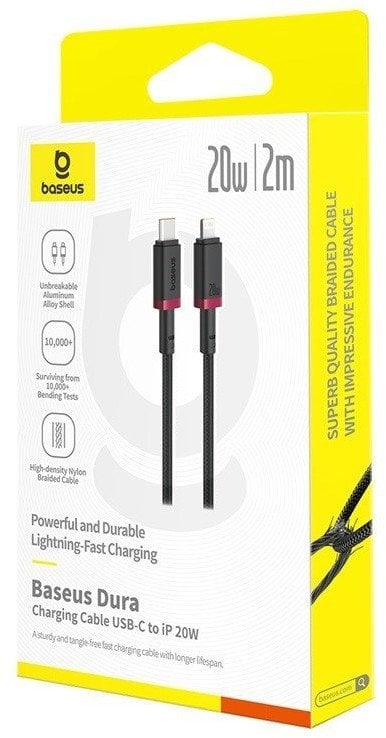 Kabel USB Baseus USB-C - Lightning 2 m Czerwono-czarny (P10377800U01-03)