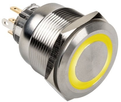 DimasTech Vandalismusschalter/-taster 25mm, Silverline Ring - RG