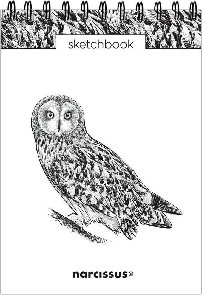Narcissus Szkicownik A5/60K na spirali - Sowa