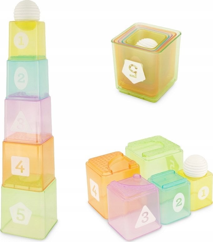 B-Kids Infantino Kubeczki do nakładania z piłeczką