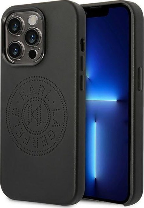 Karl Lagerfeld Karl Lagerfeld Leather Perforated Logo Case - Etui iPhone 14 Pro Max (czarny)
