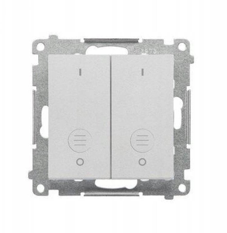 Simon 55 Łącznik potrójny (moduł) 10 AX, 250 V~, szybkozłącza Aluminium mat TW31.01/143