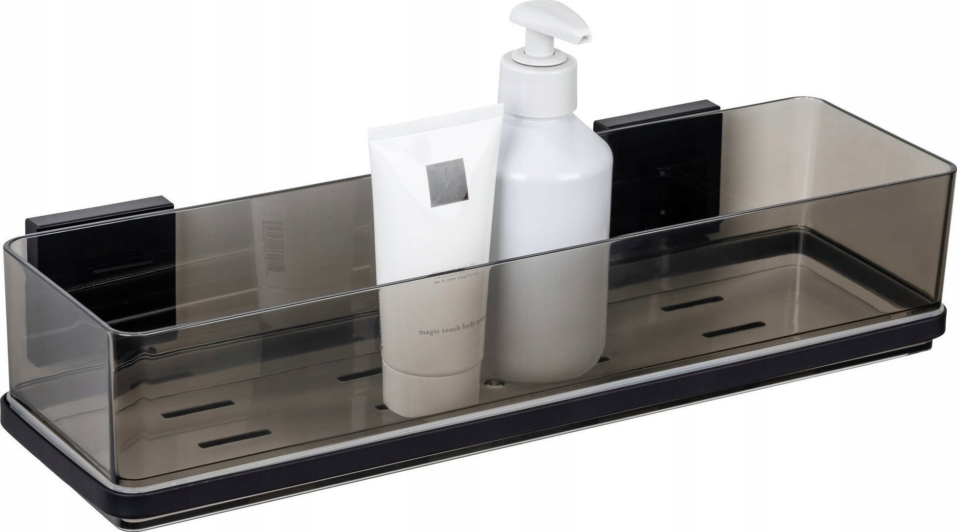 Wenko Transparentna półka łazienkowa QUADRO, montaż bez wiercenia