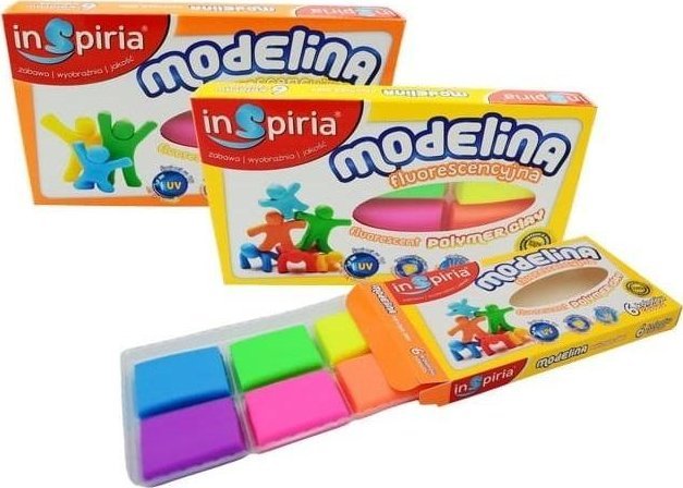 Modelina fluo 6 kolorów
