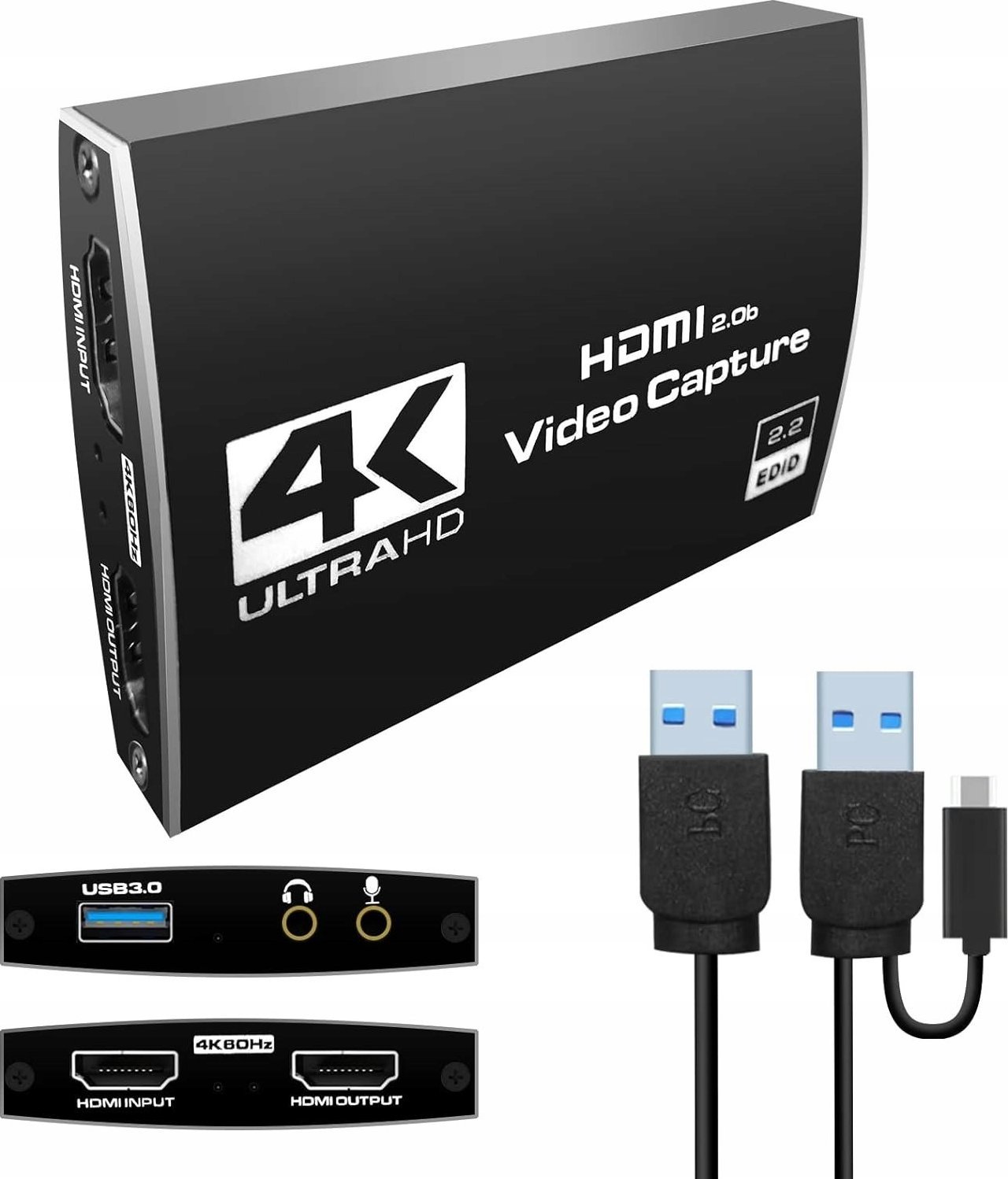 System przekazu sygnału AV Pawonik GRABBER HDMI 2.0 PC USB STREAMING 4K60HZ HDCP 2.2
