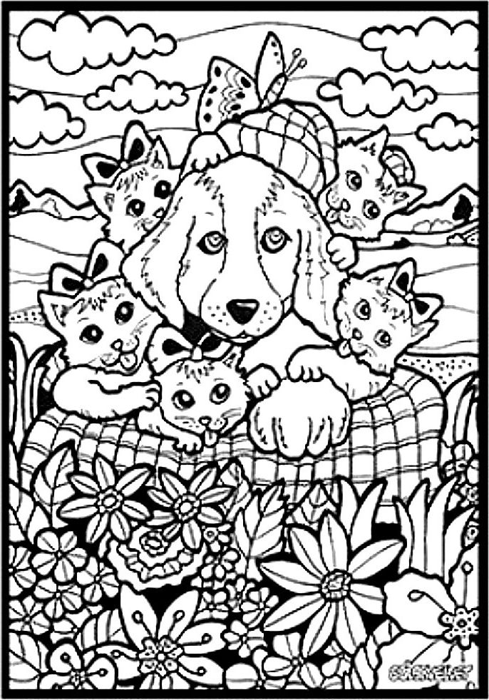 Kolorowanka Welwetowa 29,7x21 Pies Kotki